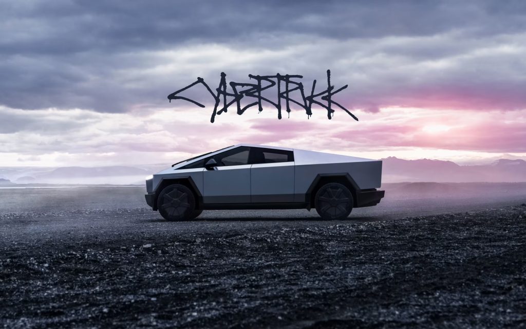 Cybertruck vista lateral. Foto por Tesla